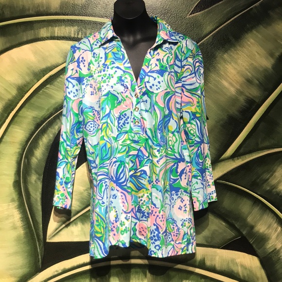 Lilly Pulitzer Tops - Lilly Pulitzer Ansley Polo Top ⭐️NWOT